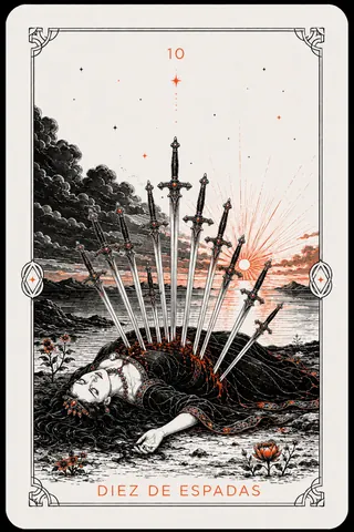 10 de Espadas del tarot