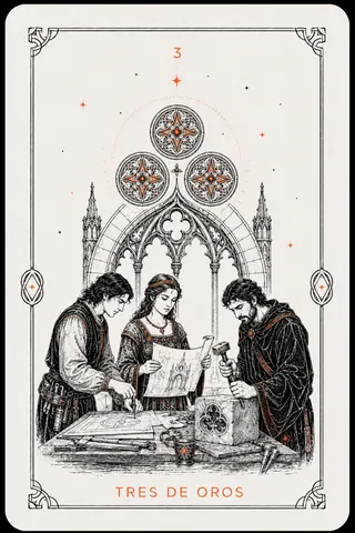 3 de Oros del tarot
