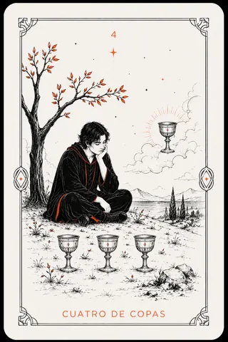 4 de Copas del tarot