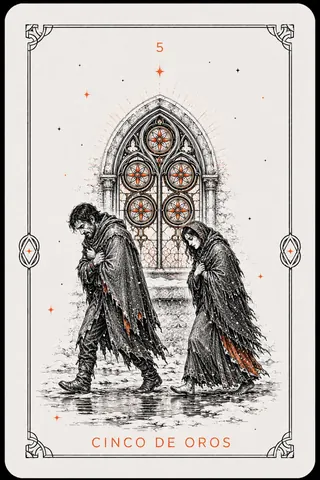 5 de Oros del tarot