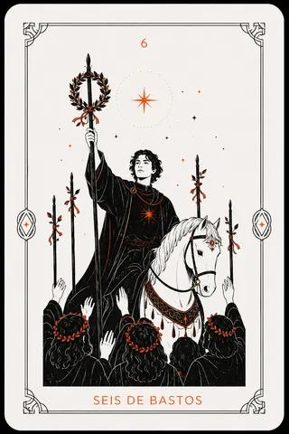 6 de Bastos del tarot