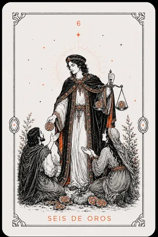 6 de Oros del tarot