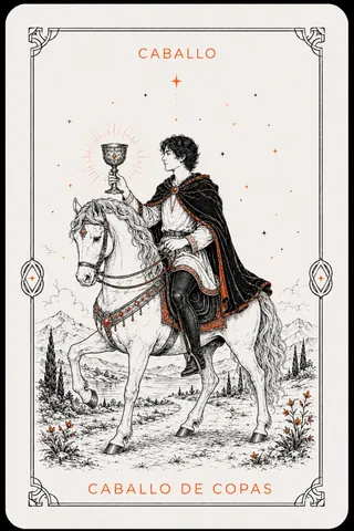 Caballo de Copas del tarot