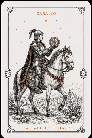 Caballo de Oros del tarot