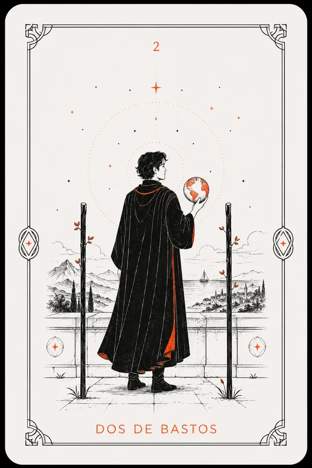 2 de Bastos del tarot