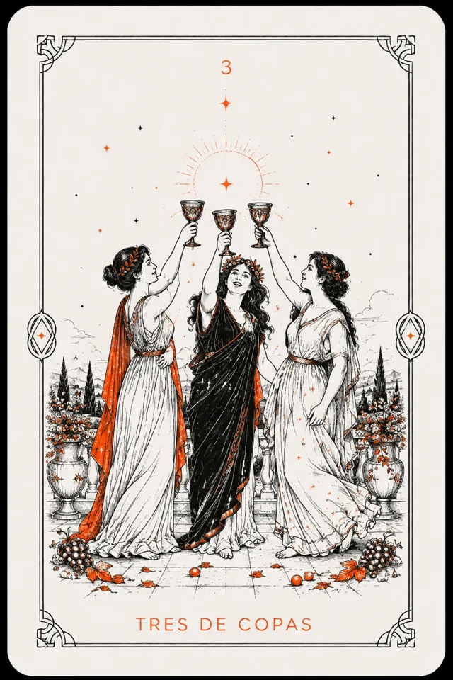 3 de Copas del tarot
