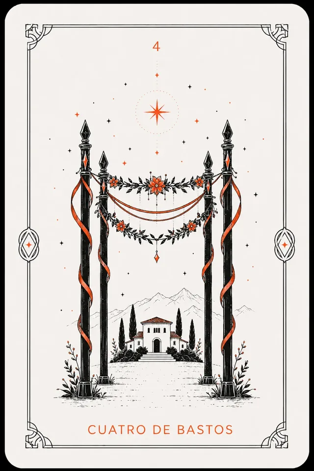 4 de Bastos del tarot