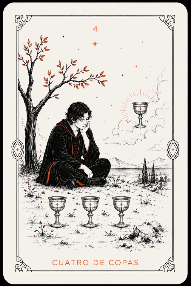 4 de Copas del tarot