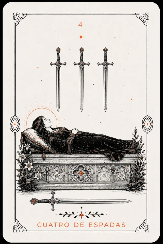 4 de Espadas del tarot