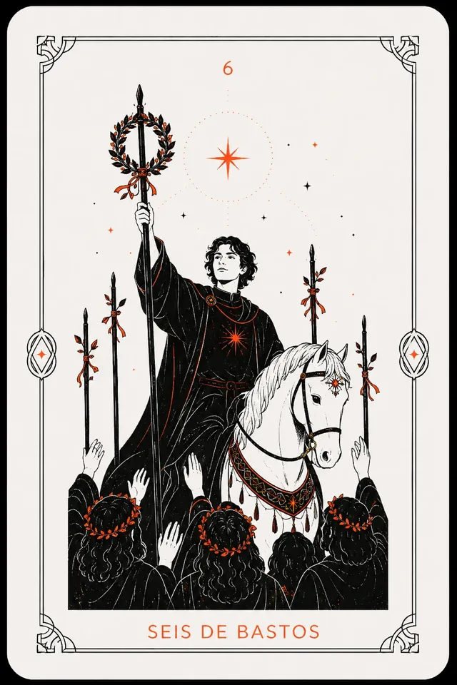 6 de Bastos del tarot