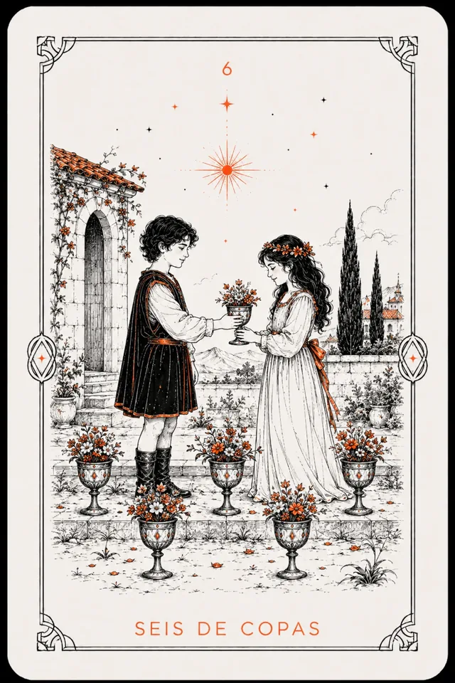 6 de Copas del tarot