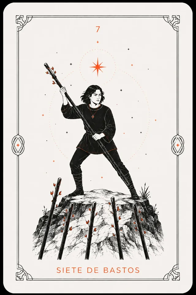7 de Bastos del tarot