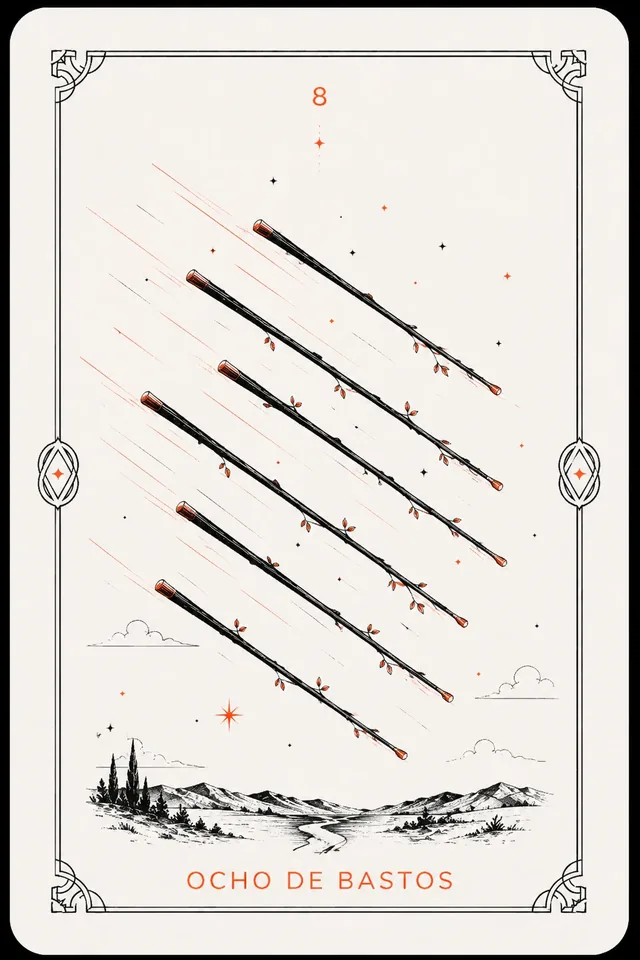 8 de Bastos del tarot