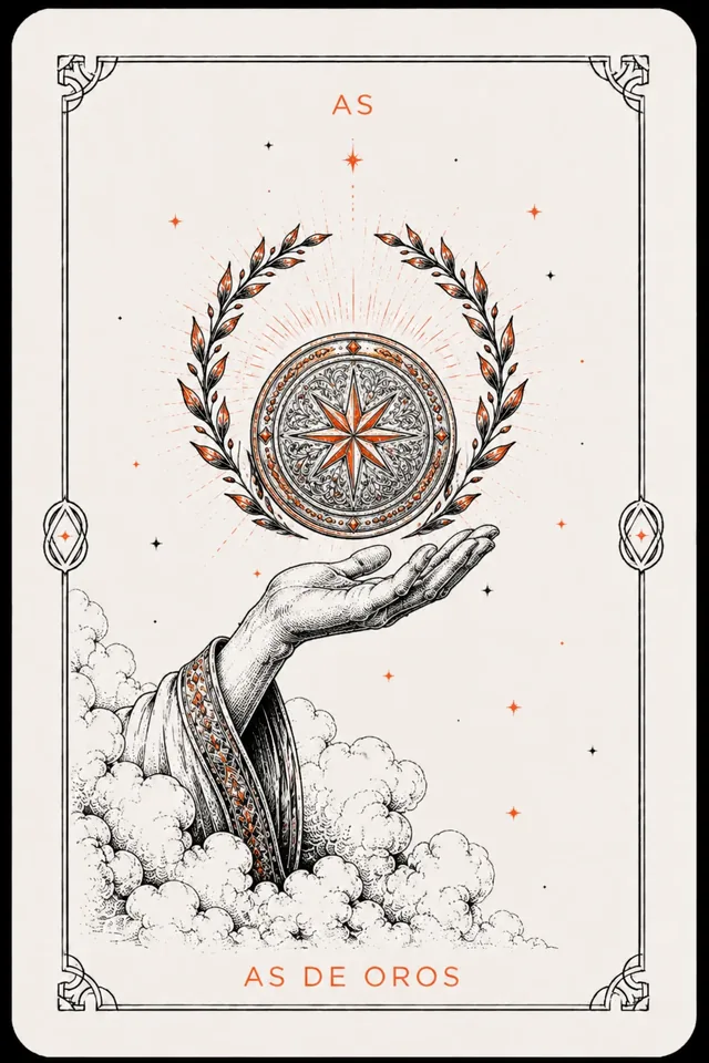 As de Oros del tarot