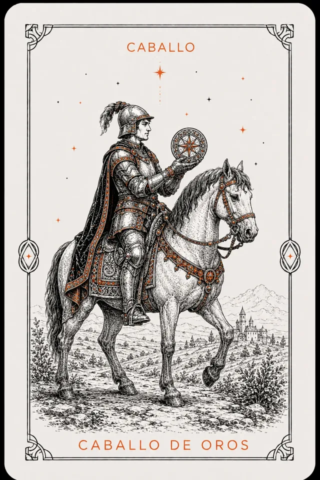 Caballo de Oros del tarot