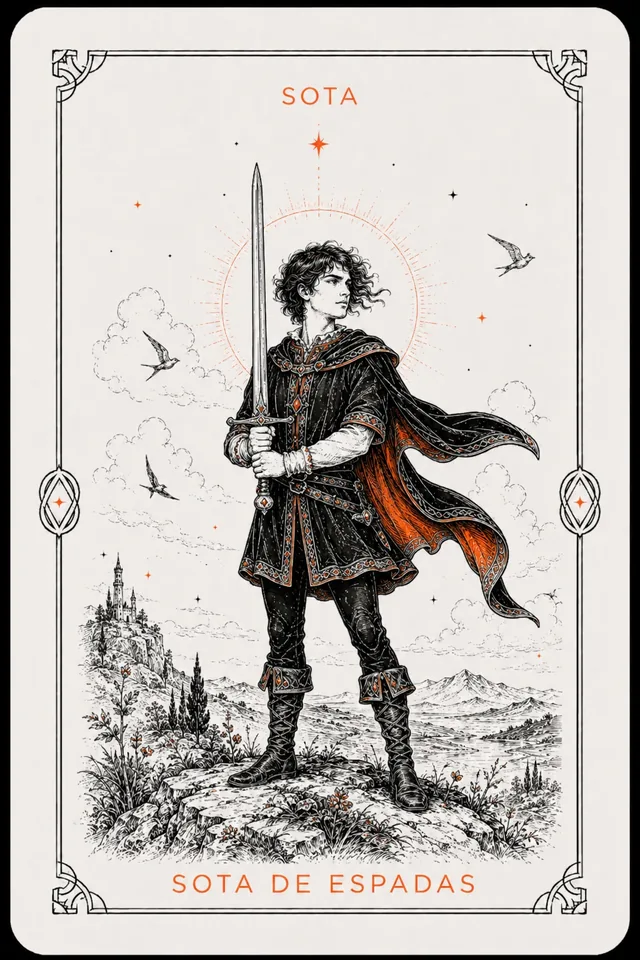 Sota de Espadas del tarot