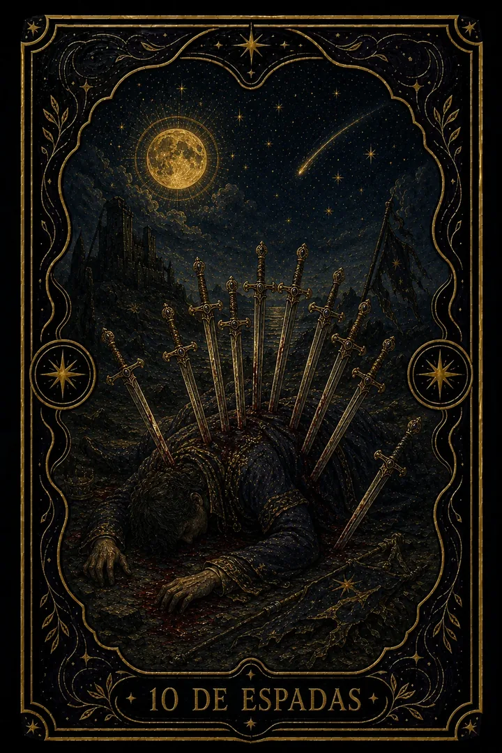 10 de Espadas del tarot