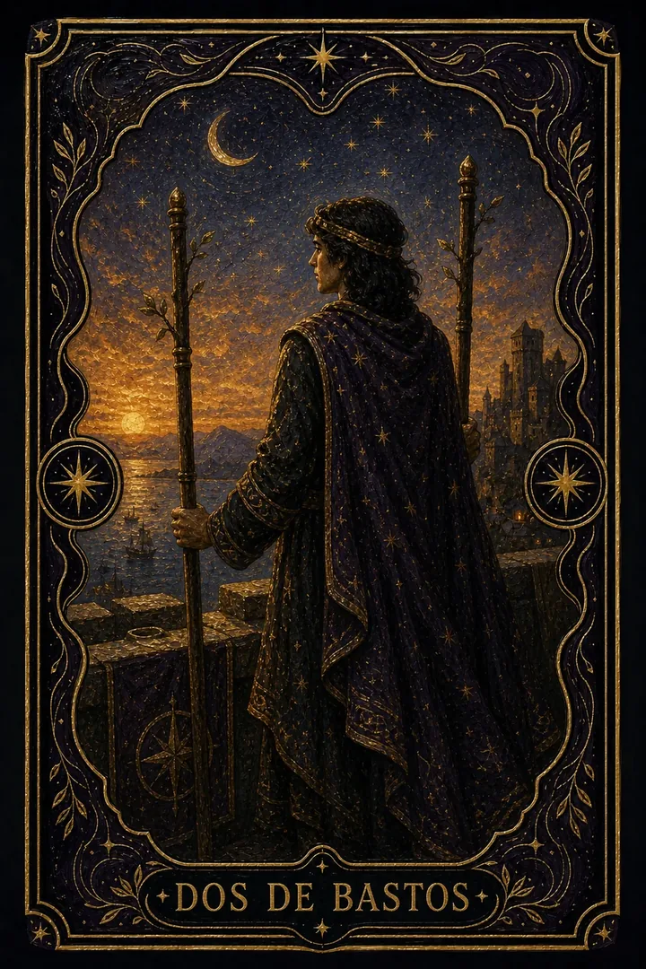 2 de Bastos del tarot