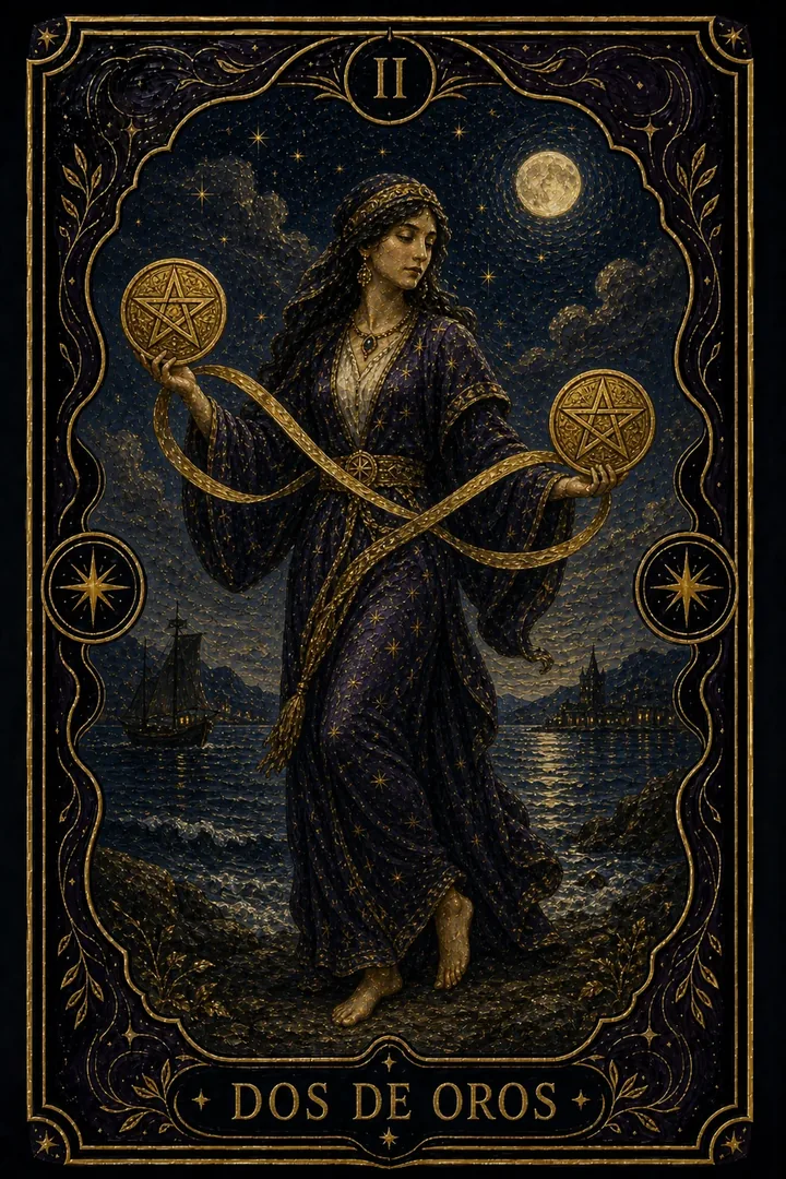 2 de Oros del tarot