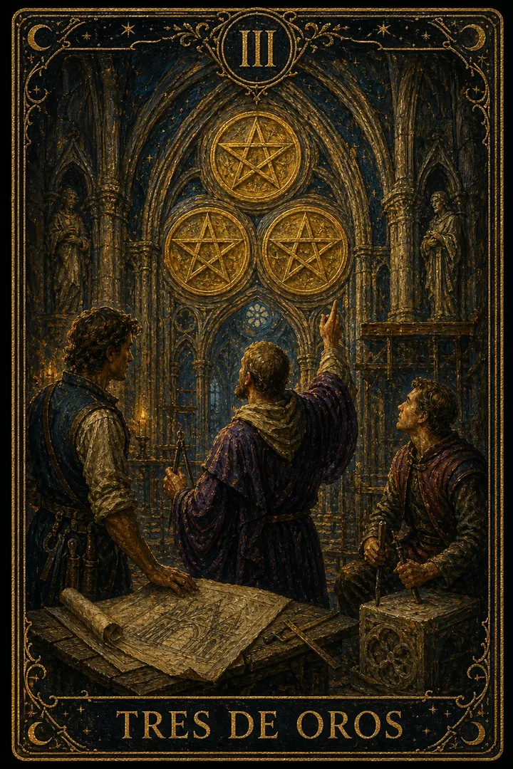 3 de Oros del tarot
