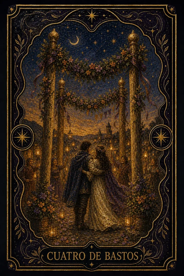 4 de Bastos del tarot
