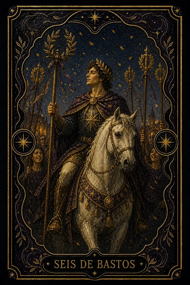 6 de Bastos del tarot