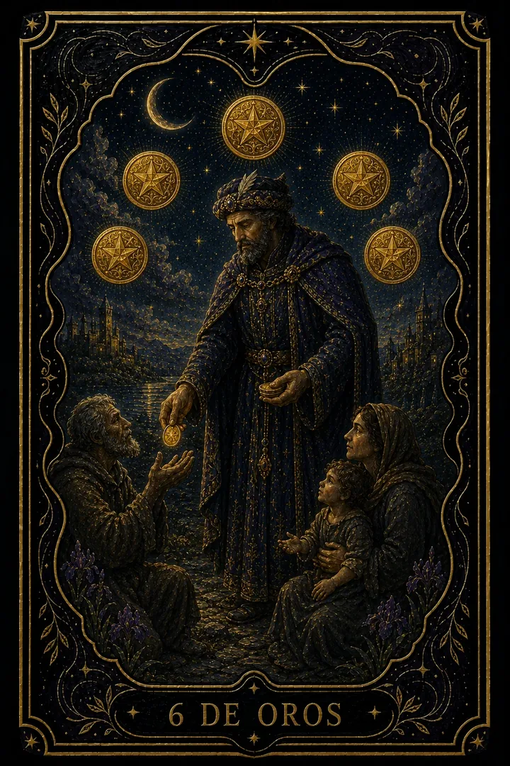 6 de Oros del tarot