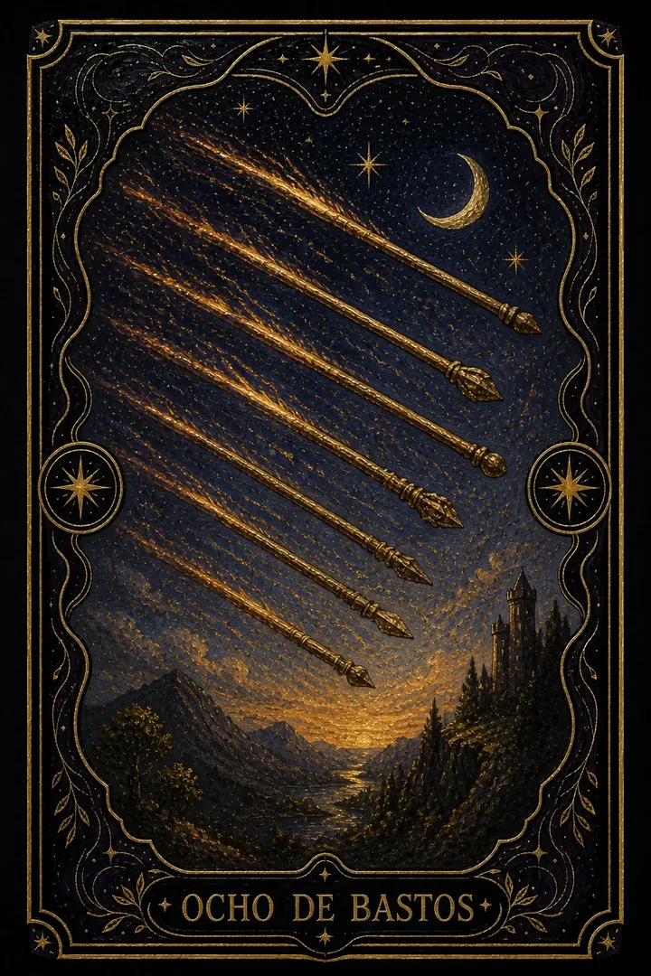 8 de Bastos del tarot