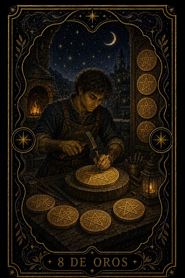 8 de Oros del tarot