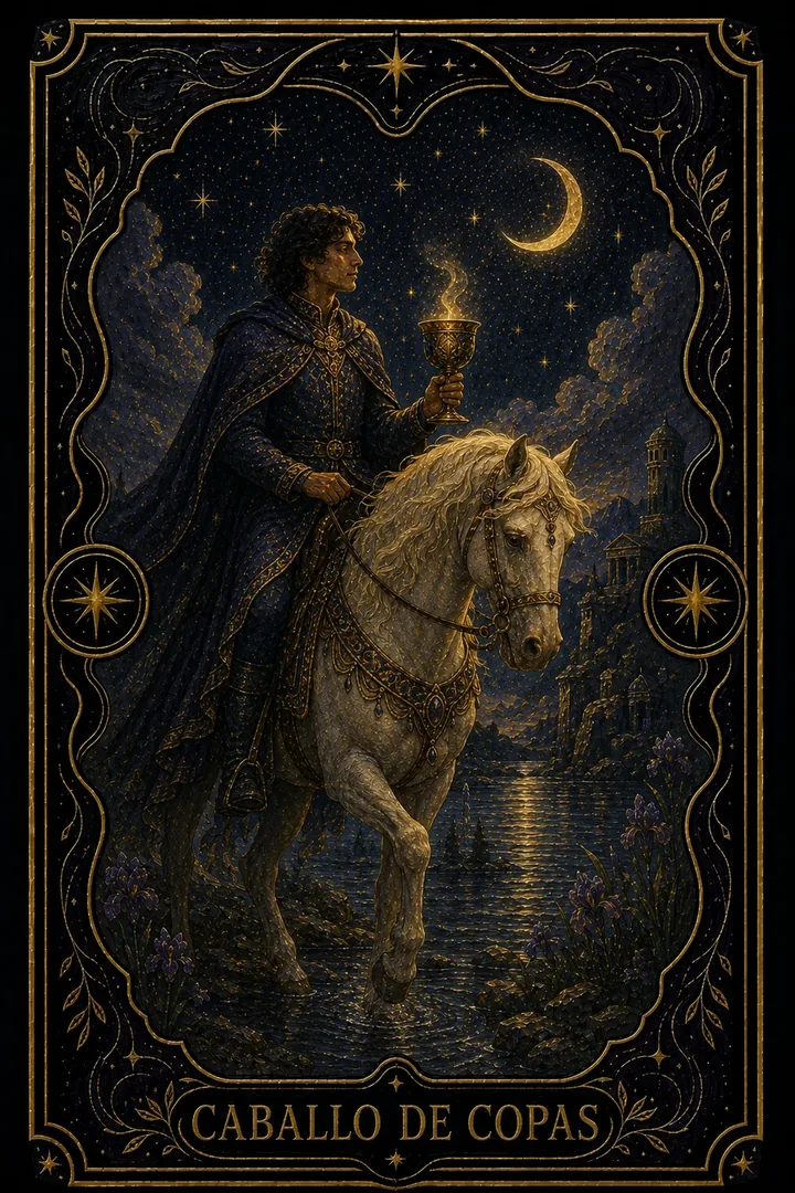 Caballo de Copas del tarot